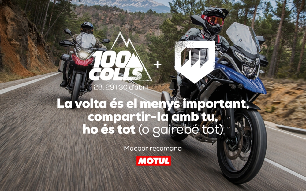 100 Colls 2023: Macbor s'uneix un any més al repte amb moto per Catalunya més espectacular