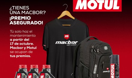 ¡Te regalamos una camiseta Macbor/Motul en la próxima revisión de tu moto Macbor!