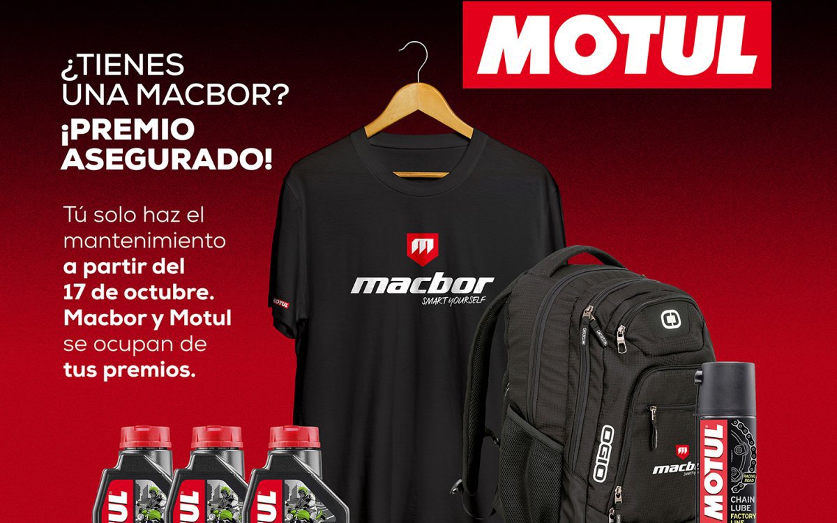 Et regalem una samarreta Macbor/Motul a la propera revisió de la teva moto Macbor!